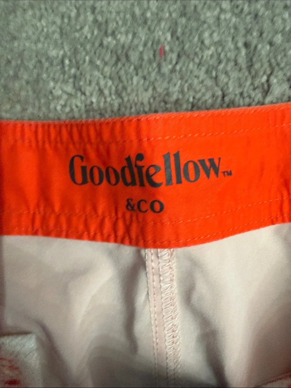 Goodfellow & Co Coral, Navy & Light Blue Colorblock Swim Shorts 34w